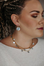 Full Circle Earrings | Repurposed Steel & Brass Automotive Parts | Stainless Steel Ear Wire