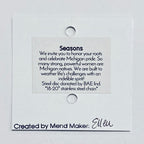 Seasons Michigan Necklace | Repurposed Steel Auto Parts | Adjustable Stainless Steel Chain