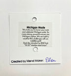 Michigan Made Necklace | Repurposed Steel Auto Parts | Adjustable Stainless Steel Chain