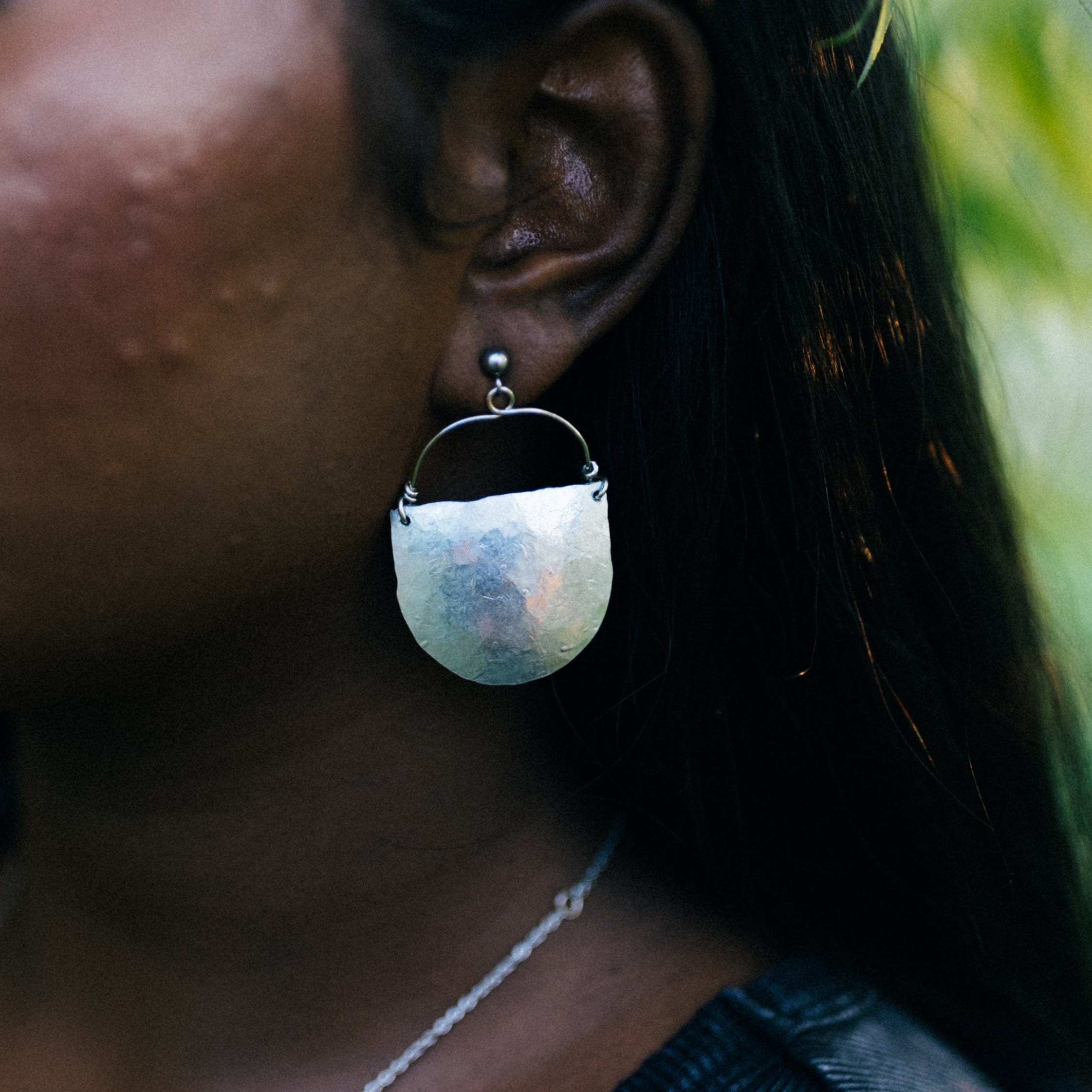 Eclipsed | Repurposed Automotive Aluminum Earrings with Surgical Steel Posts