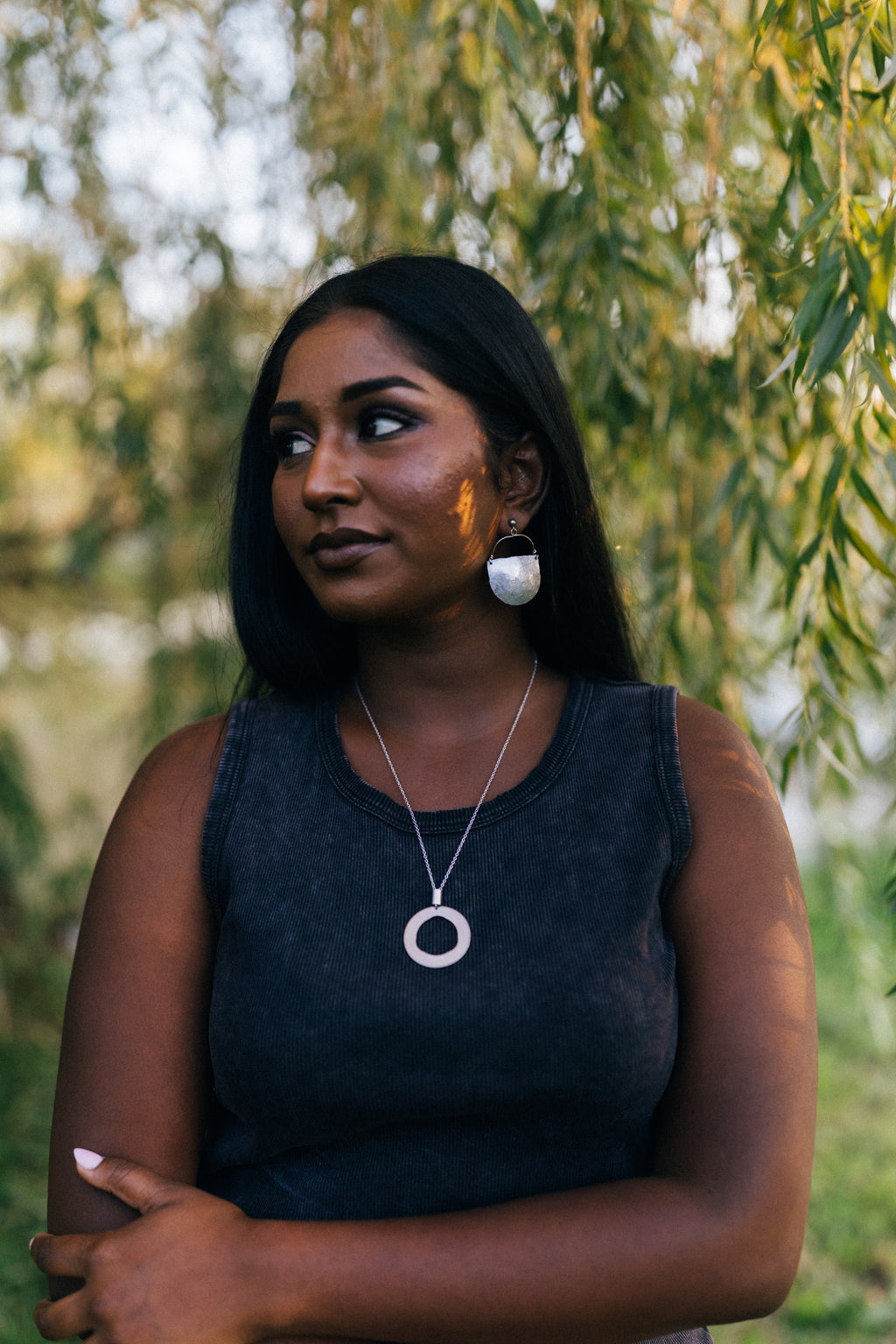Eclipsed | Repurposed Automotive Aluminum Earrings with Surgical Steel Posts