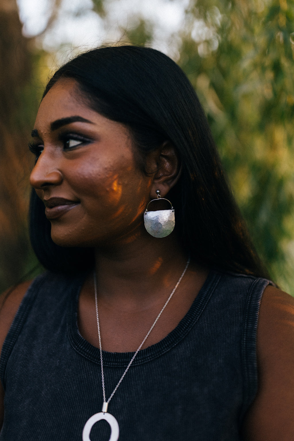 Eclipsed | Repurposed Automotive Aluminum Earrings with Surgical Steel Posts