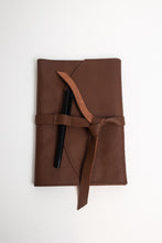 Load image into Gallery viewer, Holiday Closure Leather Journal Cover with Notebook