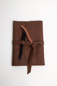 Holiday Closure Leather Journal Cover with Notebook