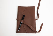 Load image into Gallery viewer, Holiday Closure Leather Journal Cover with Notebook