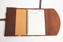 Load image into Gallery viewer, Holiday Closure Leather Journal Cover with Notebook