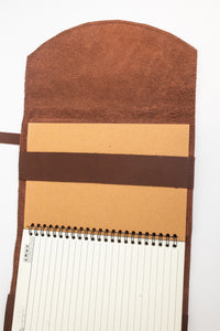 Holiday Closure Leather Journal Cover with Notebook