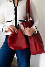 Load image into Gallery viewer, Holiday Red Grab n Go Vinyl Zipper Bag