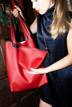 Load image into Gallery viewer, Holiday Red Grab n Go Vinyl Zipper Bag