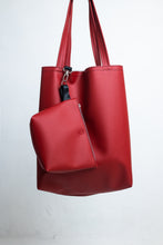 Load image into Gallery viewer, Holiday Red Gather Vinyl Market Bag