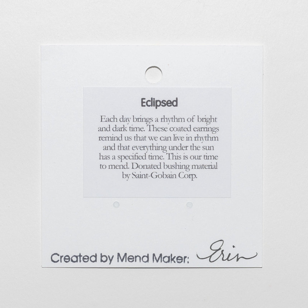 Eclipsed | Repurposed Automotive Aluminum Earrings with Surgical Steel Posts