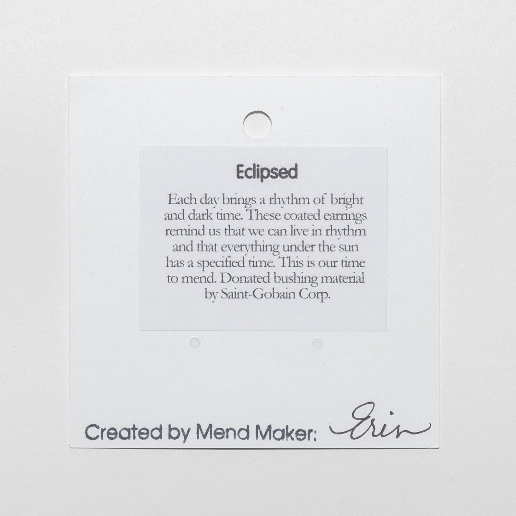 Eclipsed | Repurposed Automotive Aluminum Earrings with Surgical Steel Posts