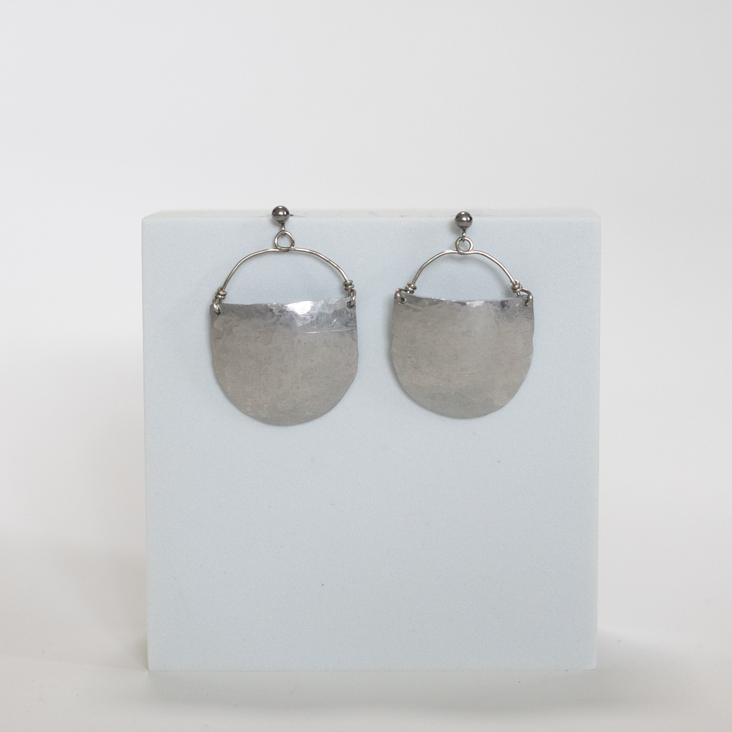 Eclipsed | Repurposed Automotive Aluminum Earrings with Surgical Steel Posts