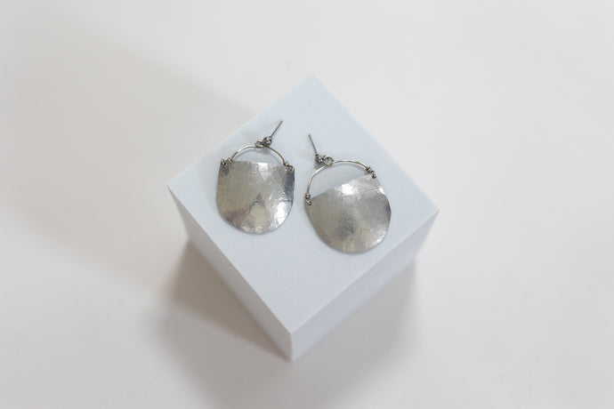 Eclipsed Bright Stainless Steel Earrings
