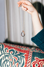 Load image into Gallery viewer, Power Within Necklace | Repurposed Copper Hairpin for Electric Vehicles | Gold Plated Chain