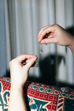 Load image into Gallery viewer, I&#39;ll Be There Earrings | Repurposed Copper Auto Brake Line | African Jasper Beads | Gold Plated Ear Wire