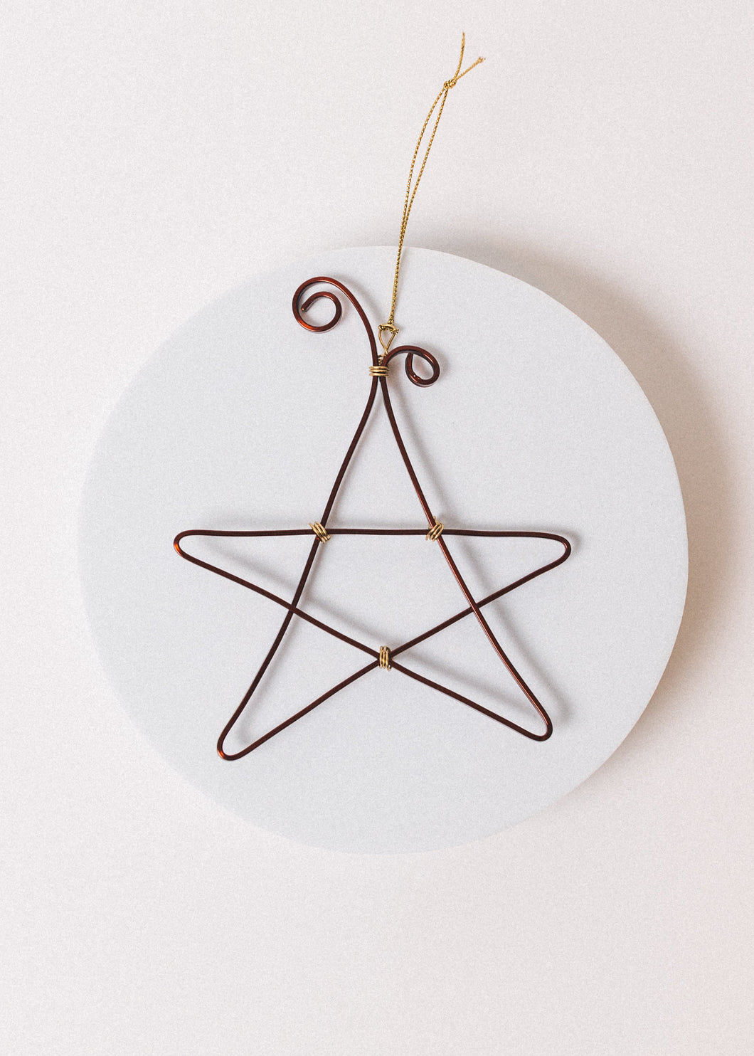 Shine Christmas Ornament | Repurposed Enamel Copper Wire