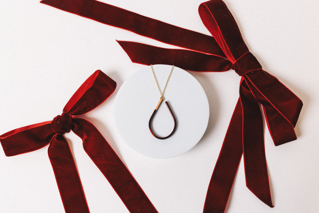 Power Within Necklace | Repurposed Copper Hairpin for Electric Vehicles | Gold Plated Chain