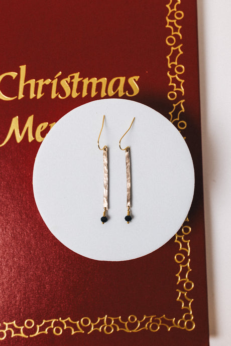 Dancing In The Street Earrings | Repurposed Automotive Copper Brake Line | Gold Plated Ear Wire