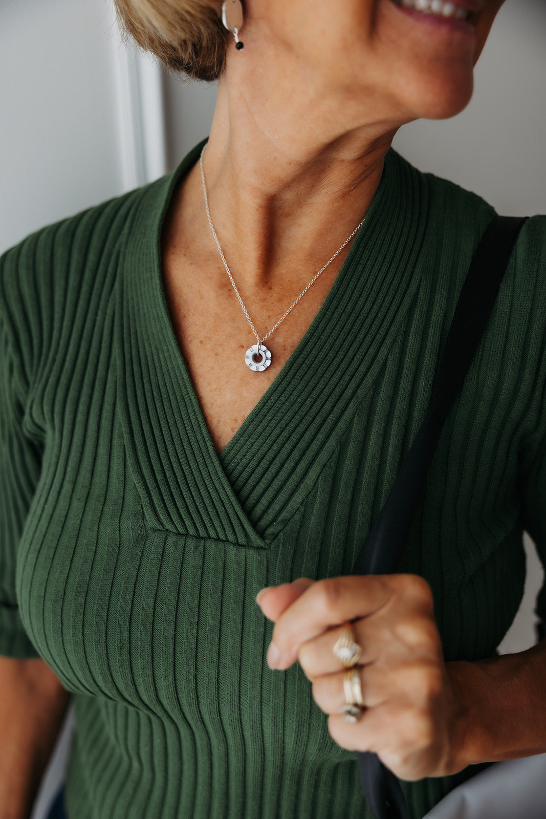 Wildflower Necklace | Repurposed Ford F-150 Clinch Nut | Adjustable Sterling Silver Chain