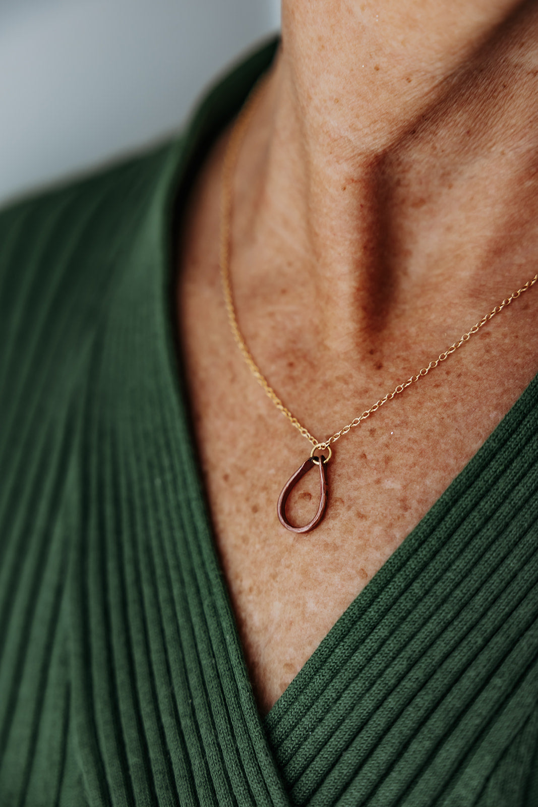 Expressions Necklace | Automotive Copper Wire | Adjustable Gold Plated Chain