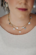 Worthy 2-in-1 Charm Necklace | Repurposed Stainless Steel Auto Parts | 18K Gold Plated Chain