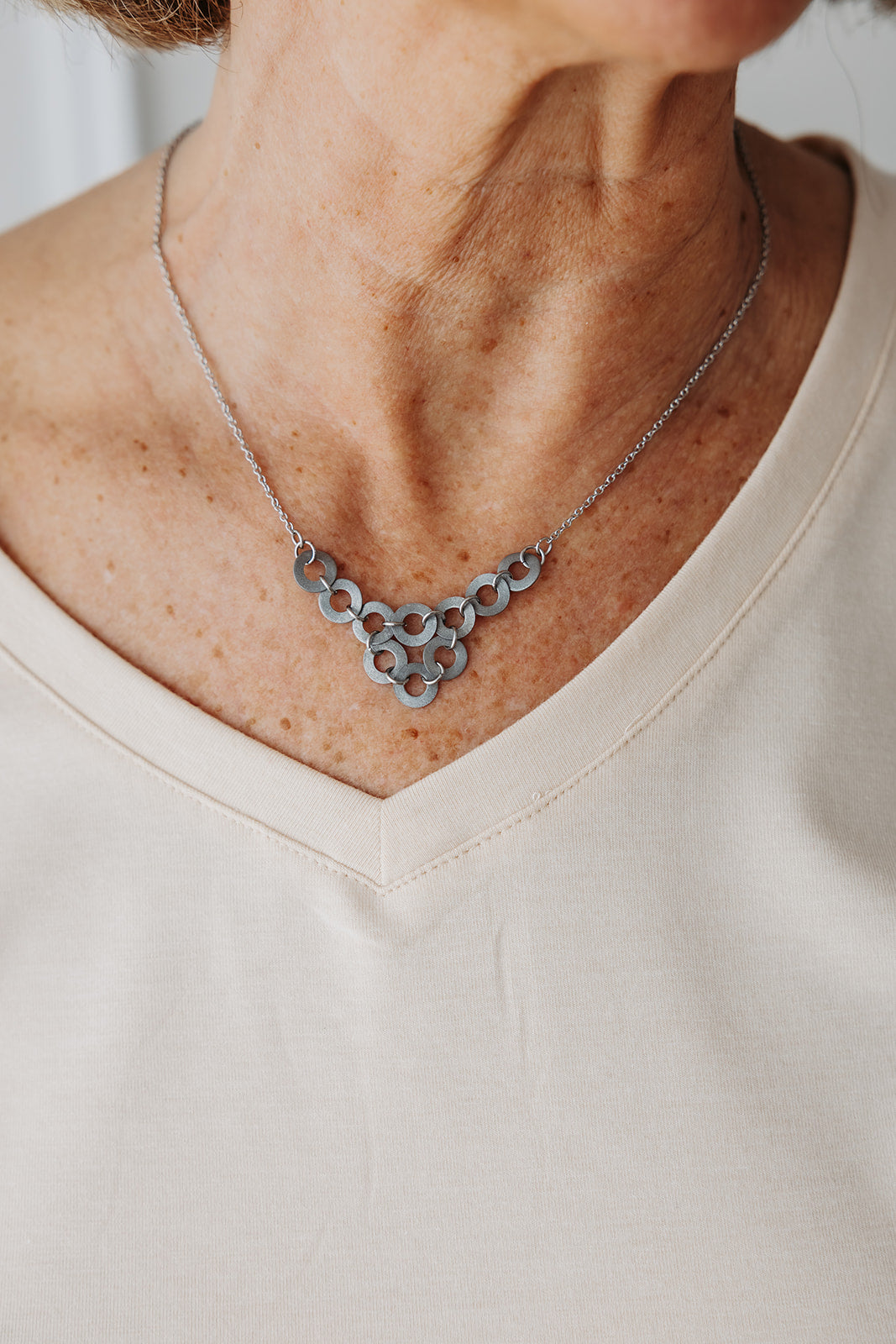 Still Standing Necklace | Salvaged Zinc Auto Parts | Adjustable Stainless Steel Chain