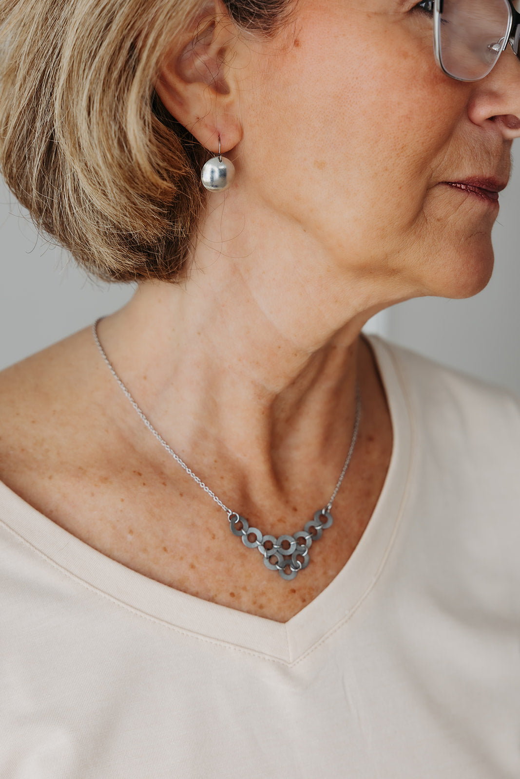 Still Standing Necklace | Salvaged Zinc Auto Parts | Adjustable Stainless Steel Chain