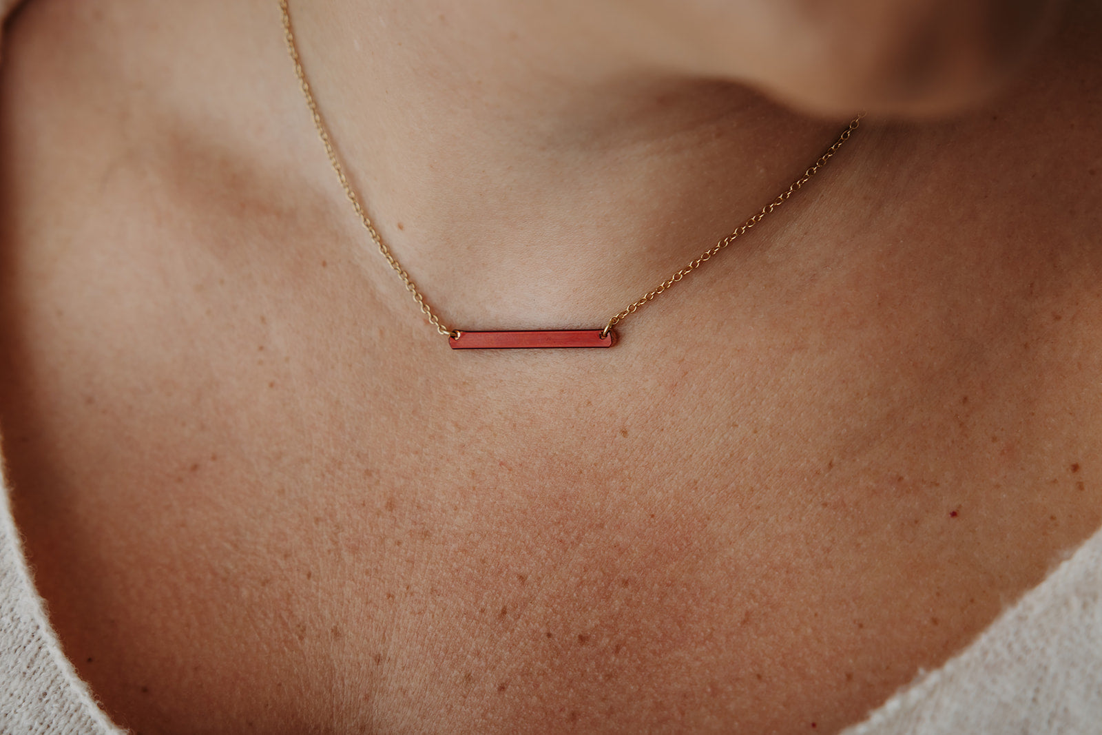 Spark Necklace | Repurposed Copper Hairpin for Electric Vehicles | Adjustable Gold Plated Chain