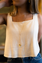 Load image into Gallery viewer, Promise Gold Plated Lariat Necklace with Pearl