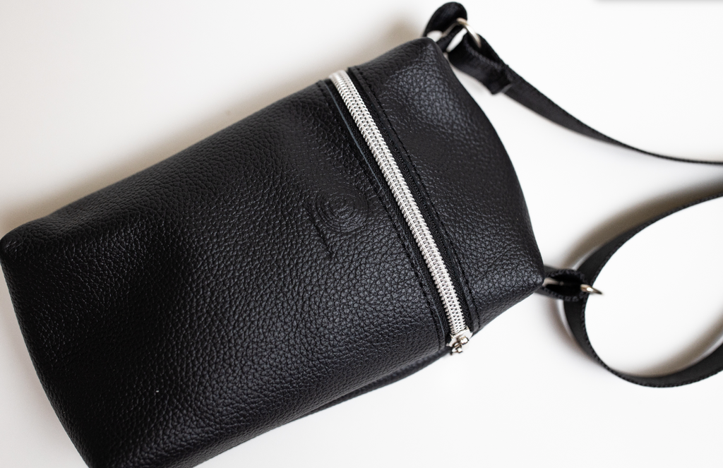 Hit the Road, Jack | Crossbody Stadium Bag made with Repurposed Automotive Leather