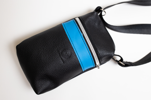 Hit the Road, Jack | Crossbody Stadium Bag made with Repurposed Automotive Leather