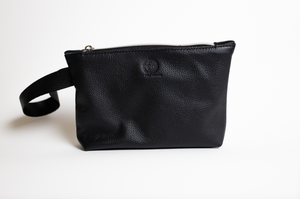 Reach Out Leather Zippered Wristlet
