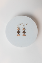 Tipping Point Earrings | Repurposed Automotive Copper Shims | Gold Plated Ear Wire