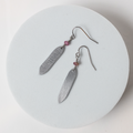 Essence Earrings | Pink Tourmaline with Repurposed Automotive Aluminum Scrap | Stainless Steel Ear Wires