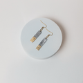 The Light Ahead Earrings | Repurposed Automotive Aluminum | Gold Leaf | Gold Plated Ear Wire