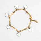 Worthy Charm Bracelet | Repurposed Steel Auto Parts | Adjustable 18K Gold Plated Chain