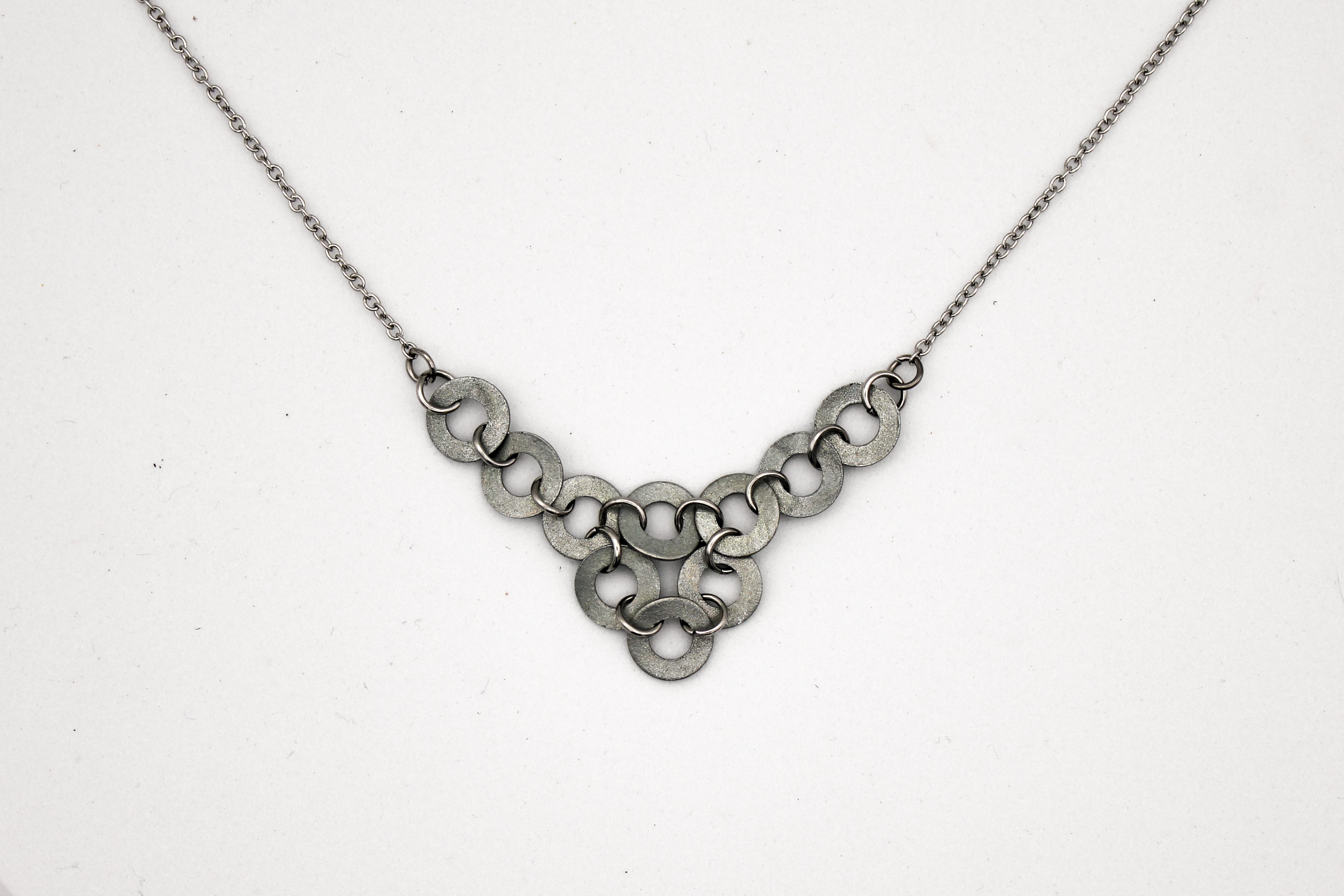 Still Standing Necklace | Salvaged Zinc Auto Parts | Adjustable Stainless Steel Chain
