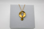 Inner Compass Necklace | Upcycled Brass Automotive Parts | Adjustable Gold Plated Chain