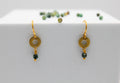 Renewed Radiance African Jasper Gemstone Earrings | Repurposed Brass Automotive Parts | Gold Plated Ear Wire (Copy)