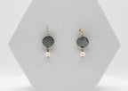 Free Earrings | Freshwater Pearl & Repurposed Steel Automotive Parts | Gold Plated Ear Wire