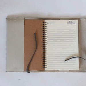 Closure Leather Journal Cover with Notebook and Pen