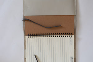 Closure Leather Journal Cover with Notebook and Pen