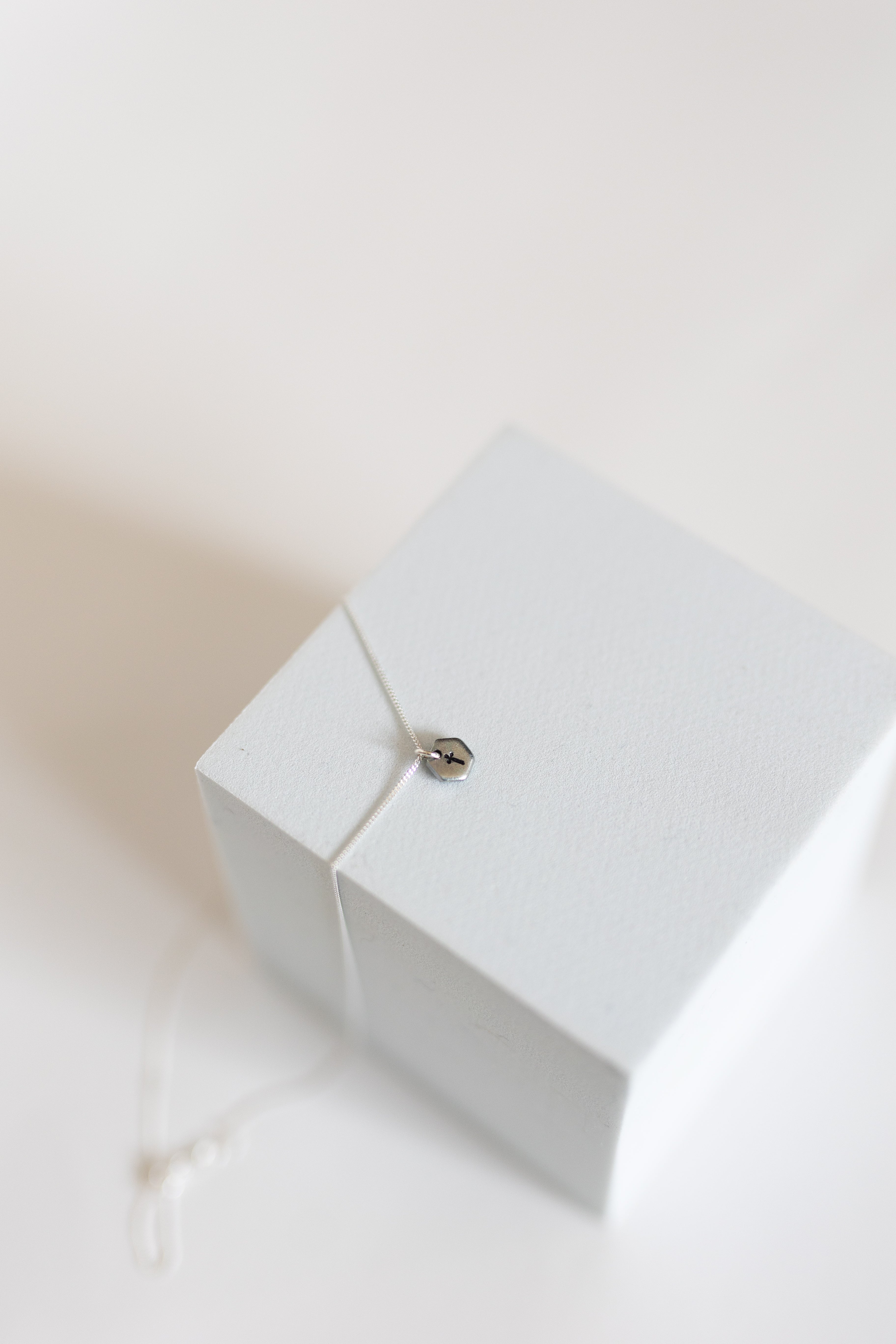 Known Cross Necklace | Salvaged Steel Auto Part | Sterling Silver Chain