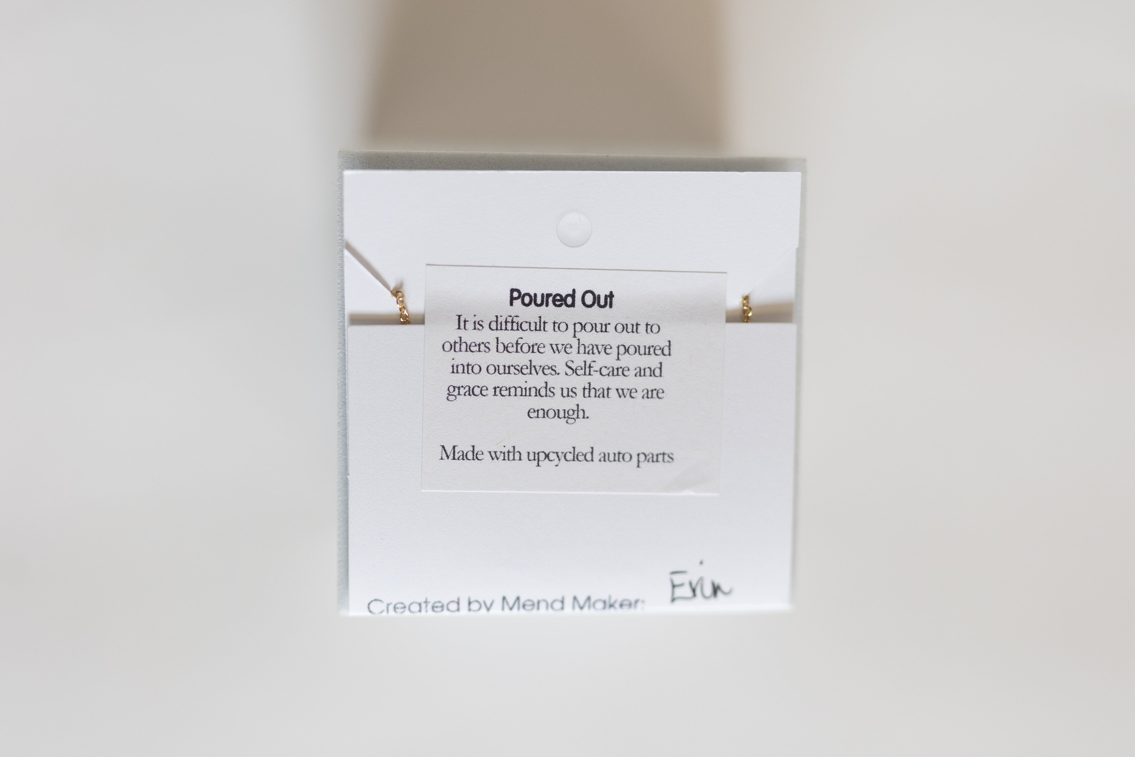 poured out Necklace by mend on the move