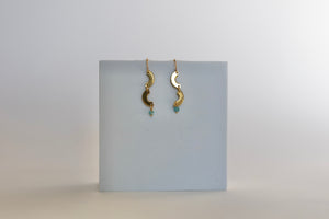 Poured Out Gold Plated & Brass Earrings