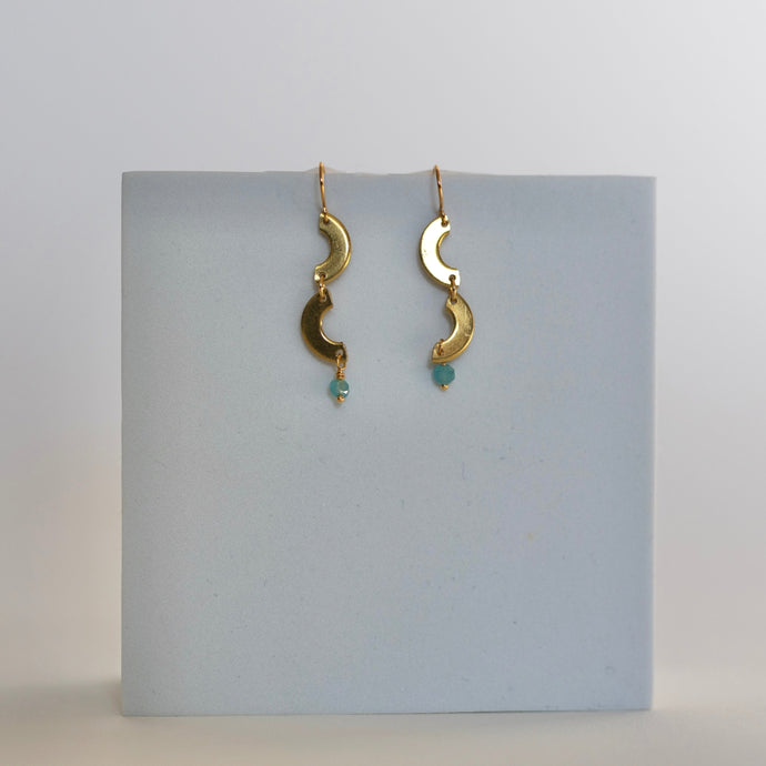 Poured Out Gold Plated & Brass Earrings