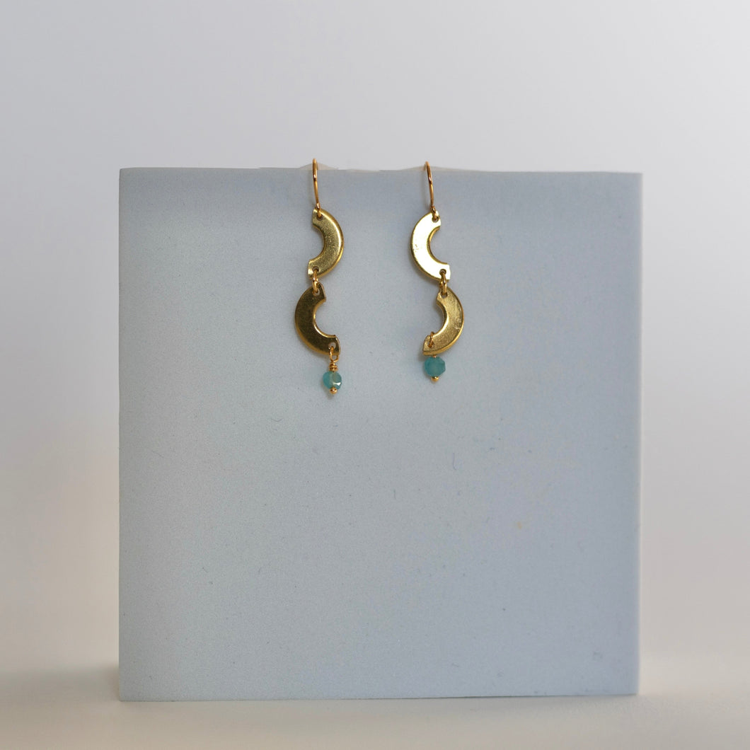 Poured Out Gold Plated & Brass Earrings