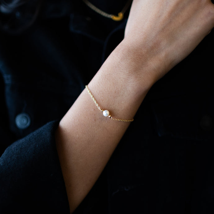 Promise Gold Plated Pearl Bracelet