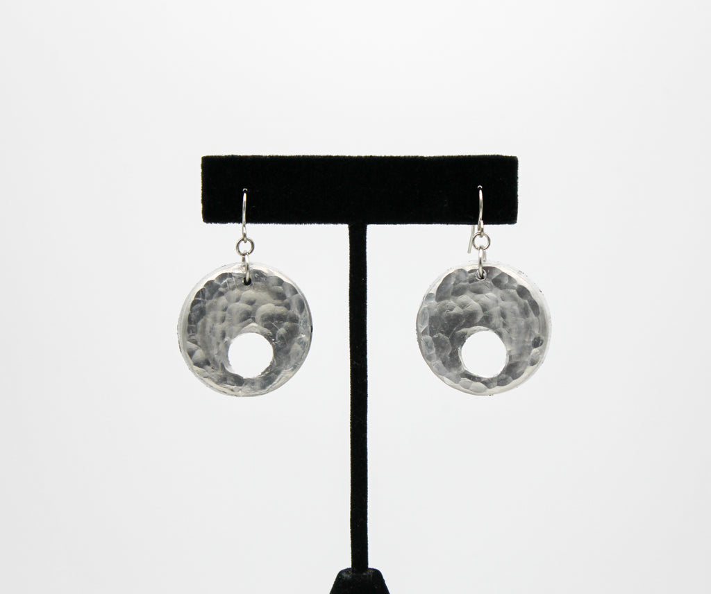 Reclaimed Earrings | Repurposed Aluminum Automotive Parts | Stainless Steel Ear Wire
